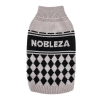 Sweter z golfem w kratkę dla zwierząt Czarny/Szary/Brązowy XS/S/M