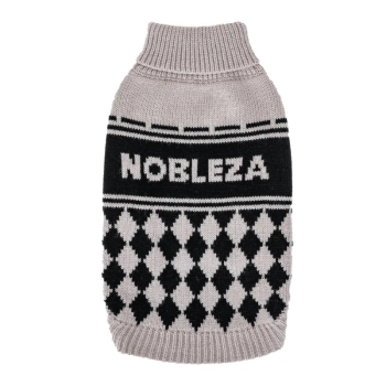 Sweter z golfem w kratkę dla zwierząt Czarny/Szary/Brązowy XS/S/M