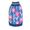 Sweter z golfem i haftem w uśmiechnięte kwiatki XS,S,M