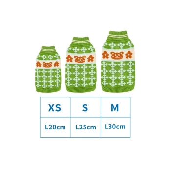 Sweter z golfem z haftowanym misiem Czarny/Zielony/Niebieski XS/ S/M