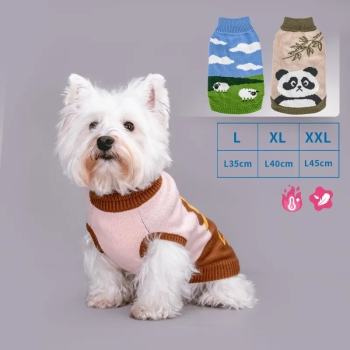 Sweter z golfem dla zwierząt Zielony/Brązowy/Niebieski L/XL/XXL