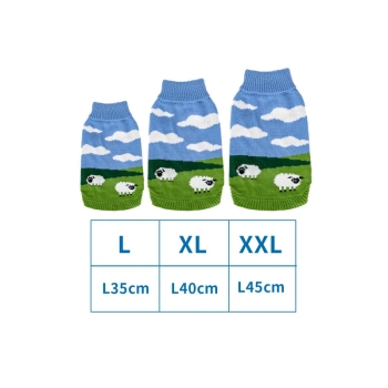 Sweter z golfem dla zwierząt Zielony/Brązowy/Niebieski L/XL/XXL