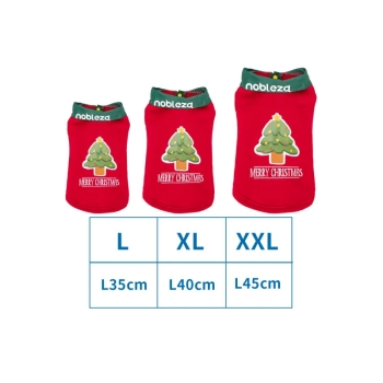 Świąteczna koszulka tenisowa dla zwierząt L-35CM/XL-40CM/XXL-45CM