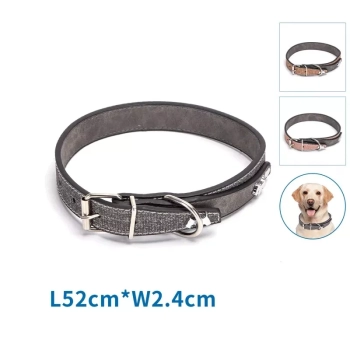 Obroża dla psa z jednolitej sztucznej skóry z PU rozmiar M