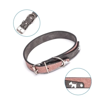 Obroża dla psa z jednolitej sztucznej skóry z PU rozmiar M