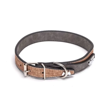 Obroża dla psa z jednolitej sztucznej skóry z PU rozmiar M
