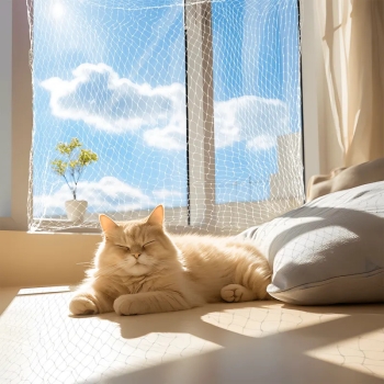 Siatka ochronna okienna balkonowa dla kota rozmiar 3x4m z nylonu