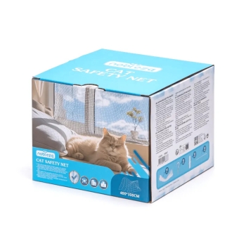 Siatka ochronna okienna balkonowa dla kota rozmiar 3x4m z nylonu