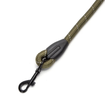 Krótka odblaskowa smycz z grubej liny krótka 45cm