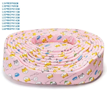 Zestaw 10 legowisk dla zwierząt domowych posłania różowych w kotki