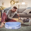 Zestaw 10 legowisk dla zwierząt domowych posłania niebieskie w łapki