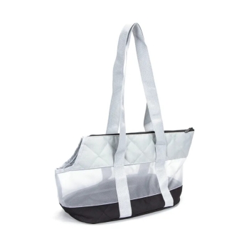 Siatkowa szara torba dla zwierząt do noszenia na ramieniu 38*20*25cm