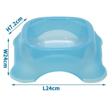 Plastikowa kwadratowa miska dla zwierząt rozmiar L