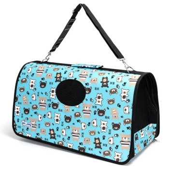 Torba L transportowa dla psa lub kota 51x26x29cm z okienkiem na ramię