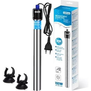 Grzałka 100W stalowa z termostatem do akwarium 50-100L