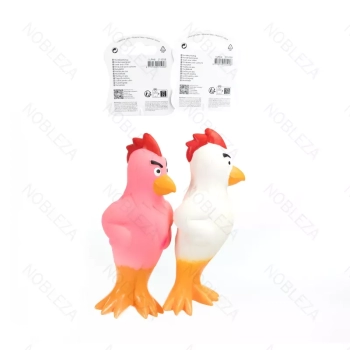 Koguta dla psa lateksowa zabawka gryzak dla psa z dźwiękiem 20x8x6cm