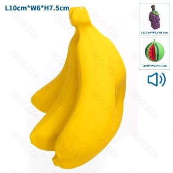 Owoce dla psa lateksowa zabawka gryzak dla psa z dźwiękiem 10x6x7.5cm