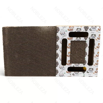 Drapak dla kota tekturowy leżący z kocimiętką i piłeczką 45*24*4cm