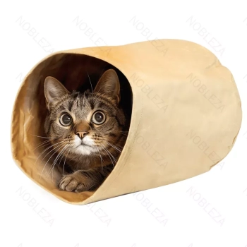 Zabawka dla kota torba z papieru kraftowego do zabawy D28*H32cm