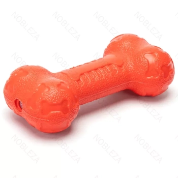 Sztanga dla psa z TPR zabawka gryzak dla psa z dźwiękiem 15x7x4cm