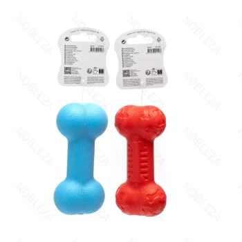 Sztanga dla psa z TPR zabawka gryzak dla psa z dźwiękiem 15x7x4cm