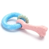 Ring z mini ringiem kostką zabawka dla psa 7.3cm do czyszczenia zębów