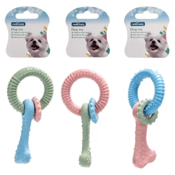 Ring z mini ringiem kostką zabawka dla psa 7.3cm do czyszczenia zębów