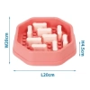 Regulowana miska wolnego jedzenia 490 ml 20x20x4,5 cm czerwona — zdjęcie 4
