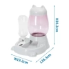 Automatyczne karmidło i poidło 2,31L + 0,53L szare 27x26x30 cm — zdjęcie 4