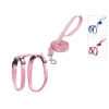 Zestaw szelek H dla kota 1 cm 25-45 cm + obroża 20-35 cm + smycz 110 cm niebieski różowy czerwony — zdjęcie 2