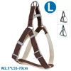 Szelki z lnu i konopi L W2,5 x 55-70 cm czarne, zielone, brązowe — zdjęcie 2