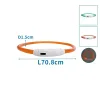 Świecąca Obroża LED z PVC z 3 trybami świecenia dowolnie skracalna 70.8cm