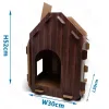 Domek dla kota z kartonu do zabawy drapania lub spania 30x30x52cm