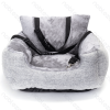 Linen type cloth pet bed(can be used in the car with backrest) L55*W55*H33cm Grey