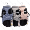 Reflective harness water-resistant cotton clothes XXL-45cm Grey Blue Pink