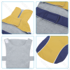 Color-block lapel water-resistant vest L-35cm Blue Red Yellow
