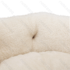 Printed fleece heart jacquard round bed 3-piece set D45cm D55cm D65cm Coffee white