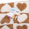 Heart jacquard flannel mat L85*W65cm Coffee white