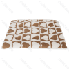 Heart jacquard flannel mat L85*W65cm Coffee white