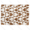 Heart jacquard flannel mat L85*W65cm Coffee white