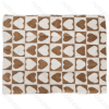 Heart jacquard flannel mat L100*W75cm Coffee white