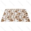 Heart jacquard flannel mat L70*W55cm Coffee white