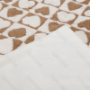 Heart jacquard flannel double-sided blanket L80*W80cm Coffee white