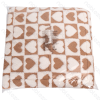 Printed fleece heart jacquard pet house L L53*W50*H43CM Coffee white