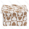 Printed fleece heart jacquard pet house L L53*W50*H43CM Coffee white