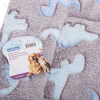 Dinosaur jacquard flannel mat L55*W40cm Grey