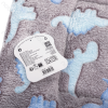 Dinosaur jacquard flannel mat L55*W40cm Grey