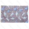 Dinosaur jacquard flannel mat L55*W40cm Grey