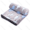Dinosaur jacquard flannel blanket L80*W80cm Grey