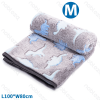 Dinosaur jacquard flannel blanket L100*W80cm Grey